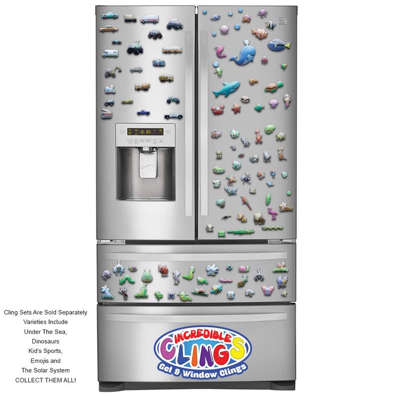 JesPlay Under The Sea Ocean Window Clings for Kids & Toddlers (by Jesplay USA - Reusable Window Stickers Gels & Decals) Puffy Sticker Activites for Car Plane Home - Underwater Animals Fish Mermaid Shark - Image 5